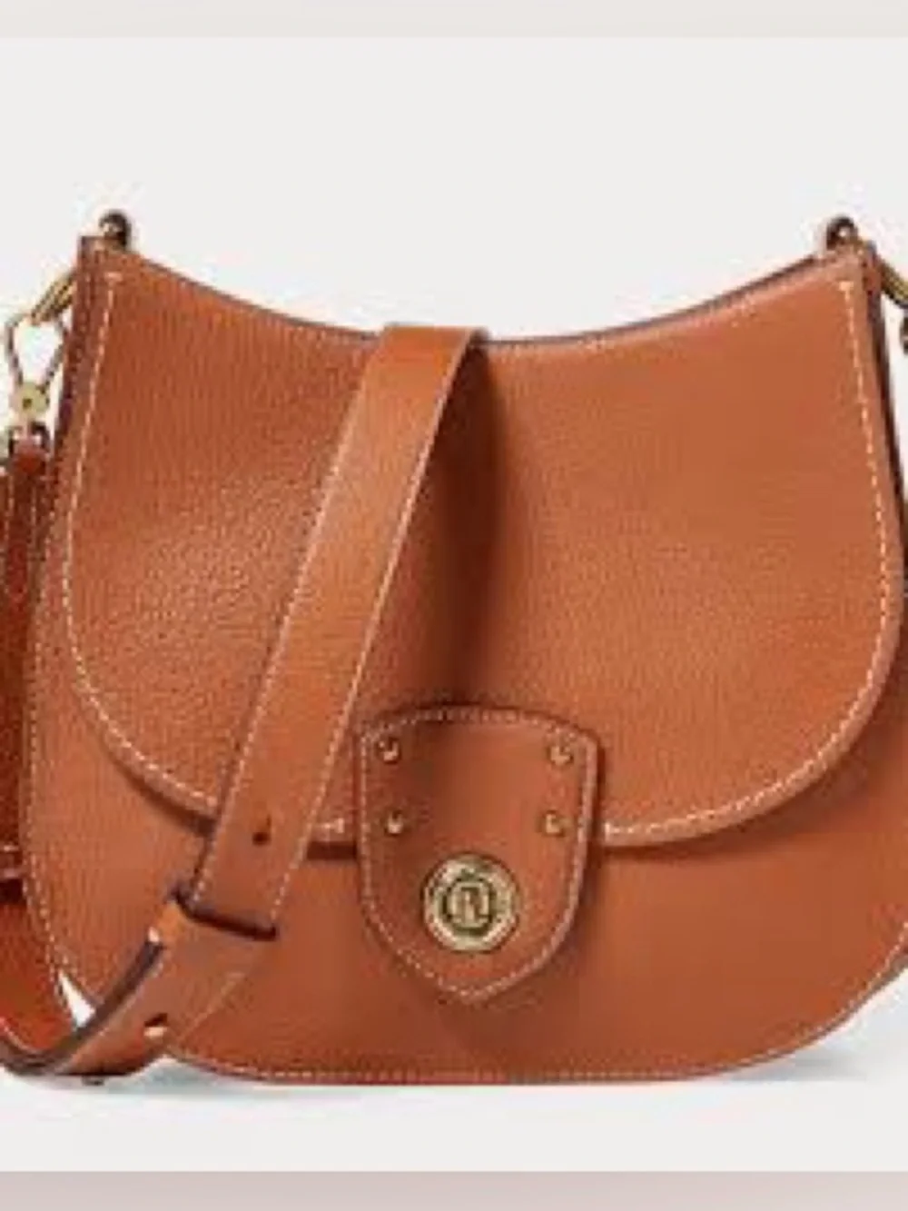 Ralph Lauren Leather Convertible satchel crossbody Bag - Picture 2 of 15